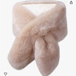 Satin Lined Faux Fur Stole Shawl